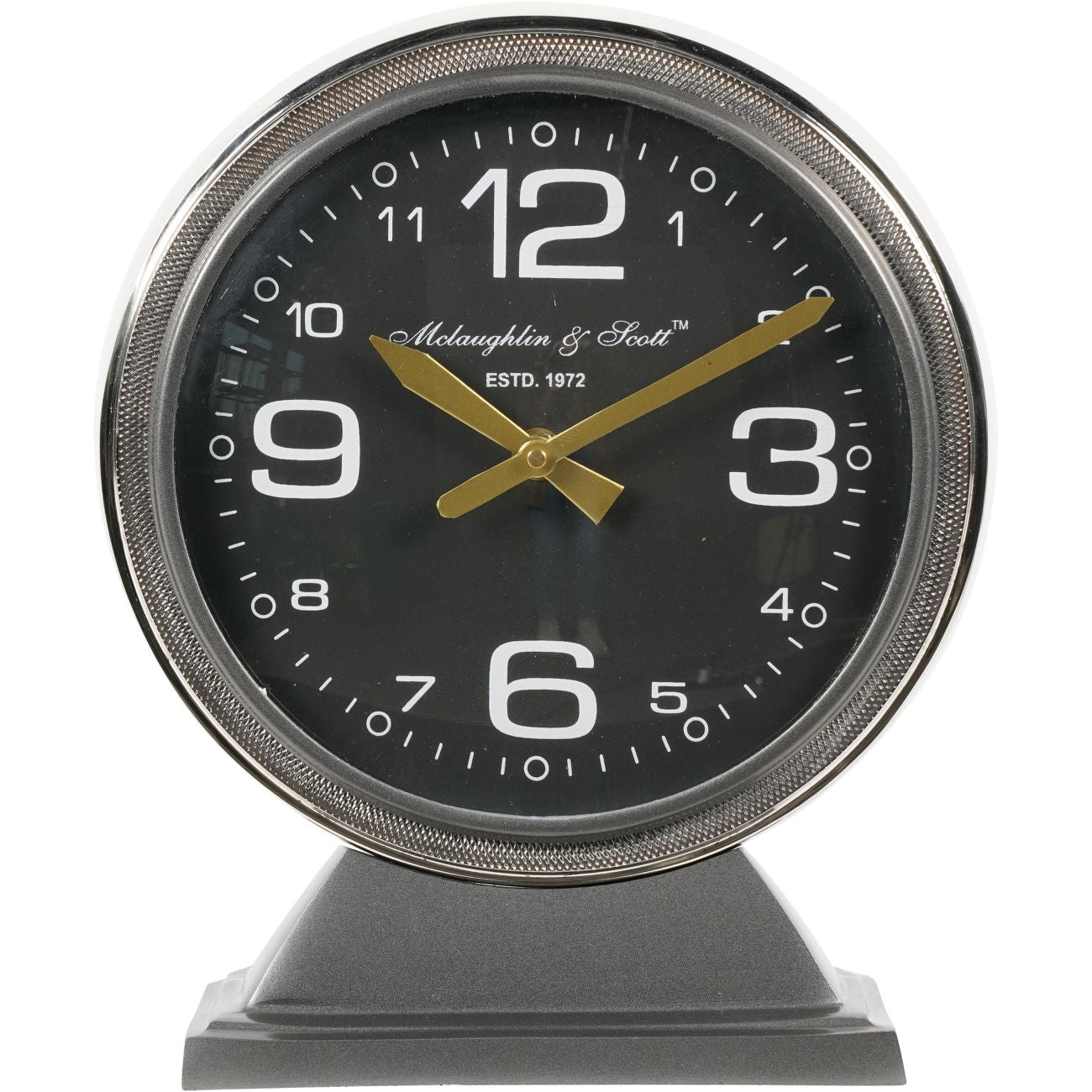 Aviation Grey Mantel Clock Large